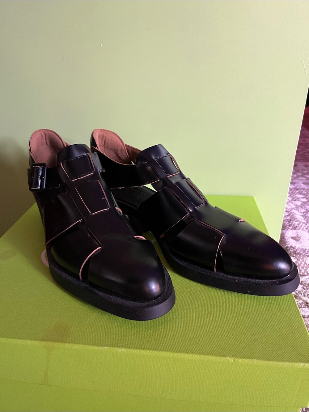 NWOT Camper leather heeled sandals - Picture 2 of 11